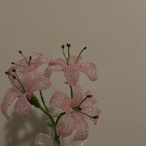 pink beaded lilly’s